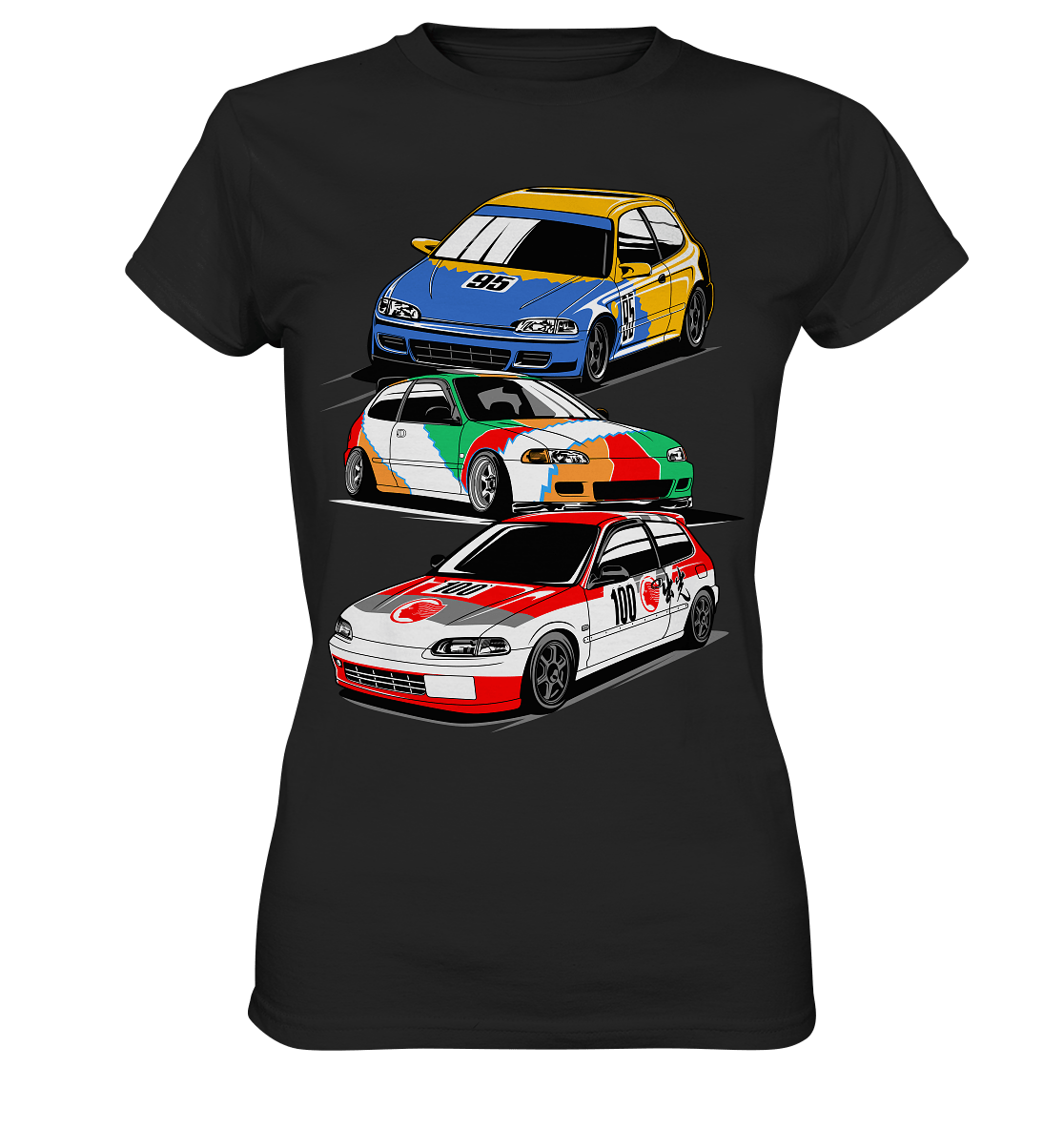 Honda Civic Hatch Gang - Ladies Premium Shirt - MotoMerch.de