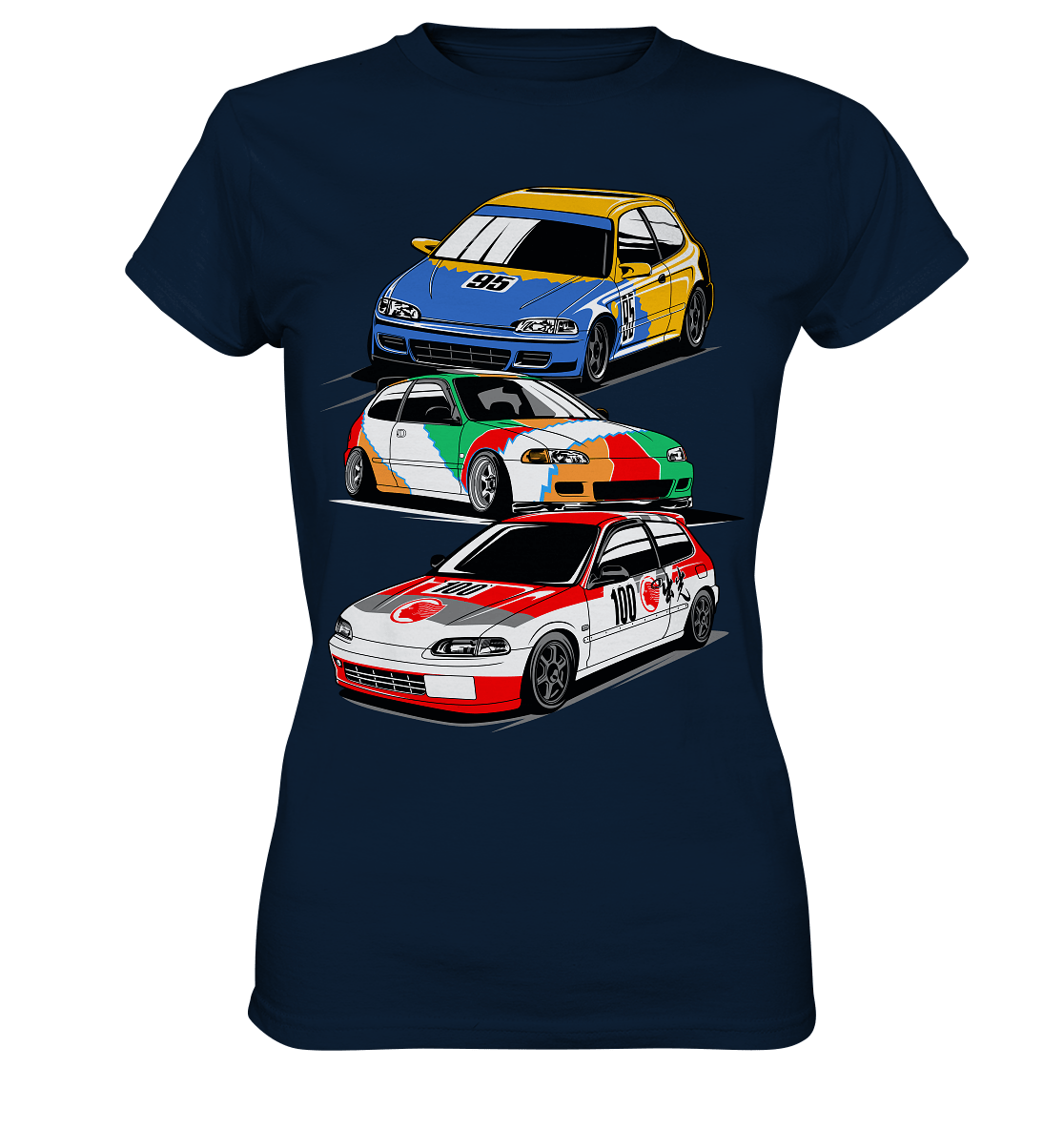 Honda Civic Hatch Gang - Ladies Premium Shirt - MotoMerch.de