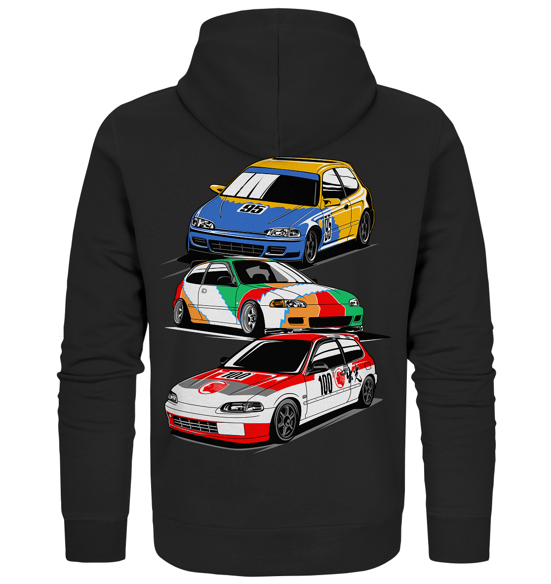 Honda Civic Hatch Gang - Organic Zipper - MotoMerch.de