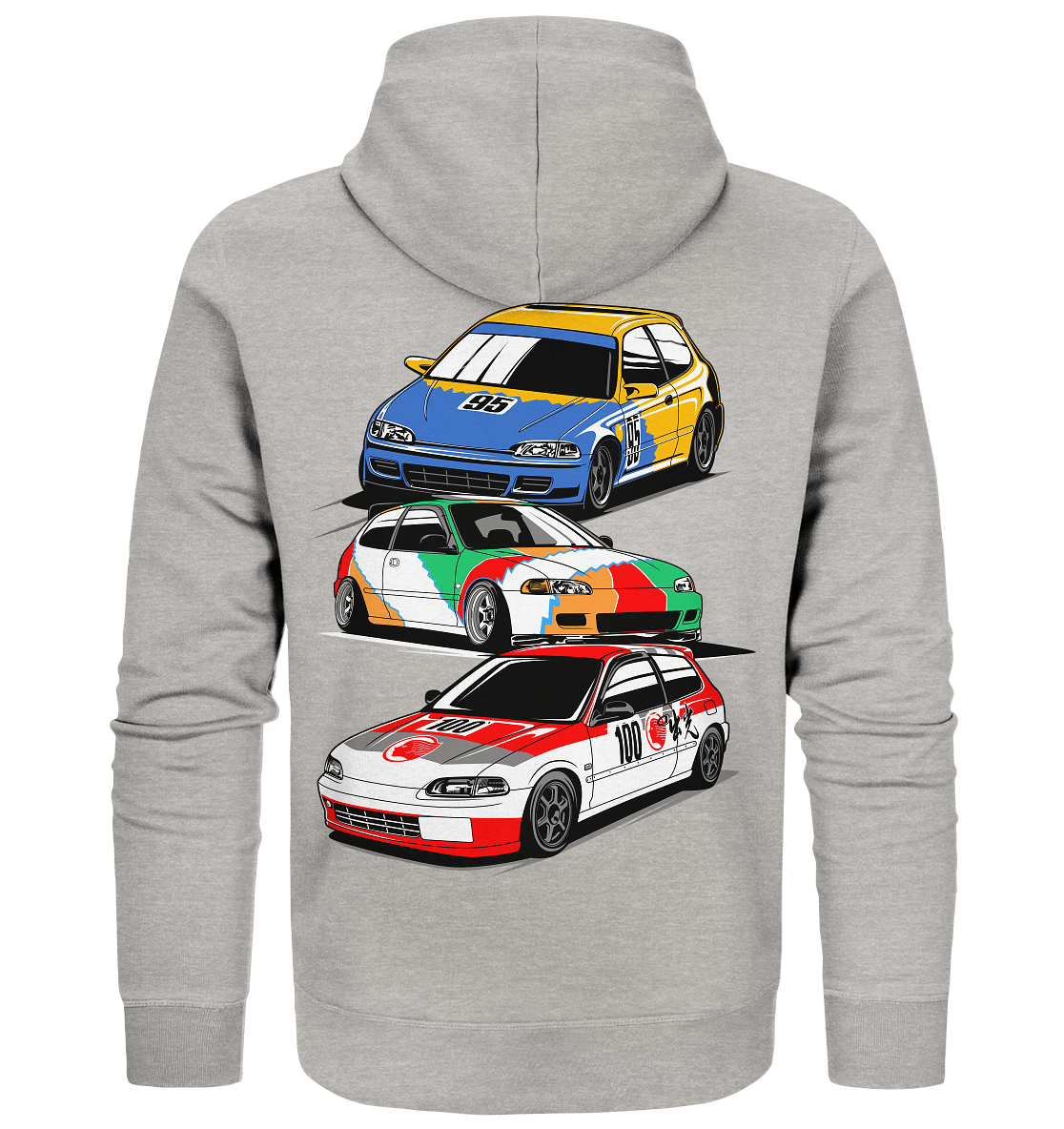 Honda Civic Hatch Gang - Organic Zipper - MotoMerch.de