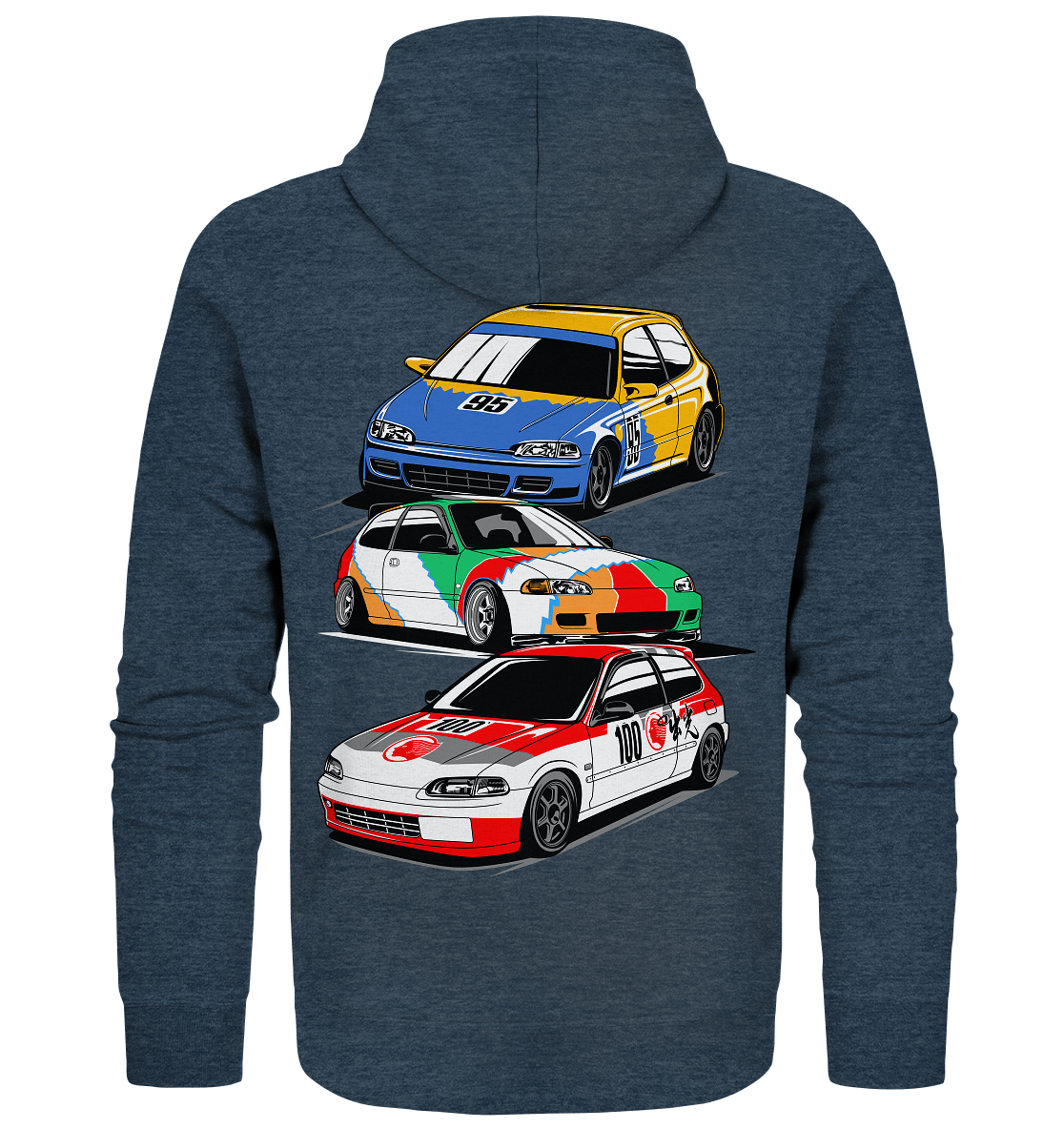 Honda Civic Hatch Gang - Organic Zipper - MotoMerch.de