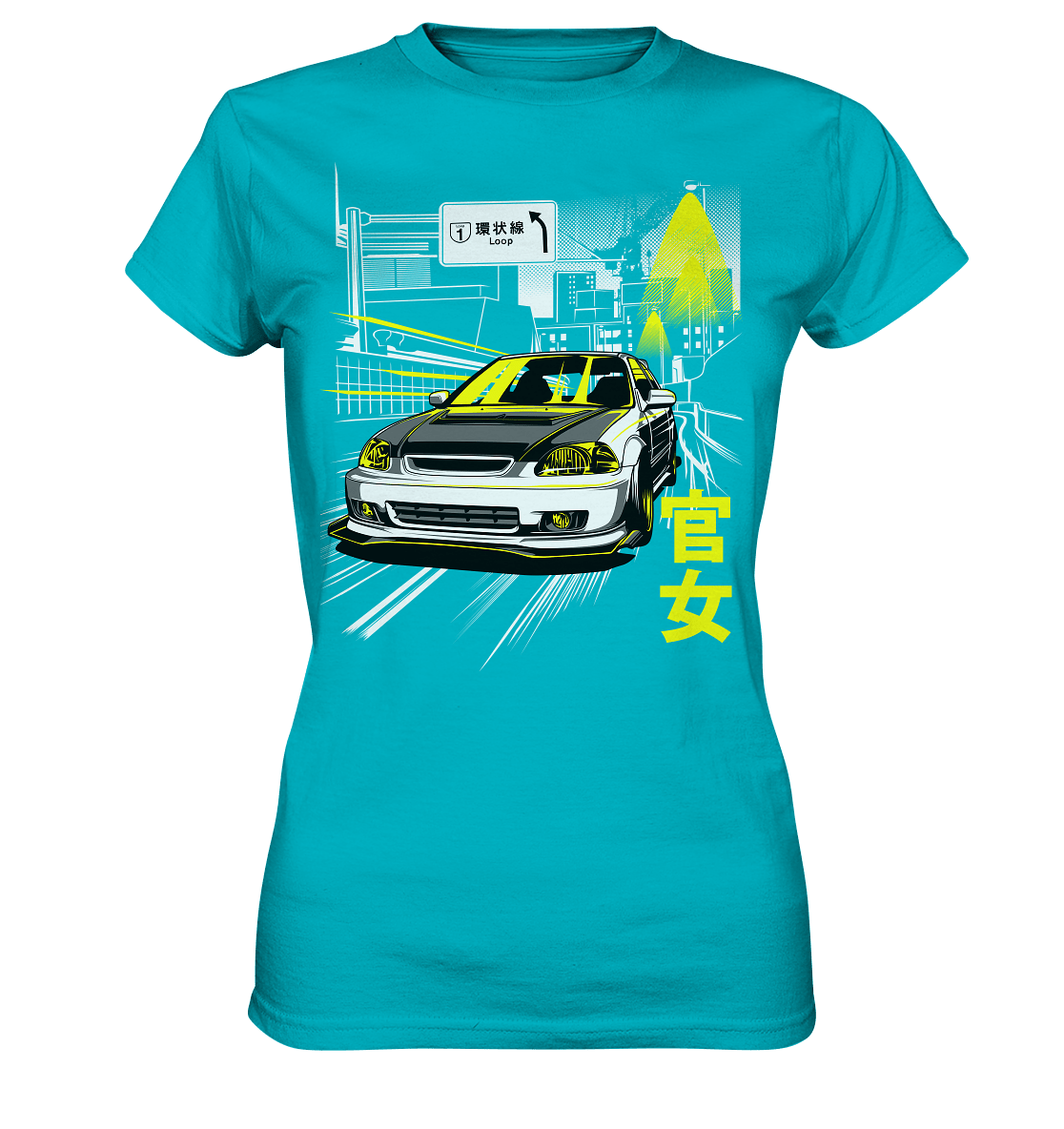 Kanjozoku Honda Civic EK - Ladies Premium Shirt - MotoMerch.de
