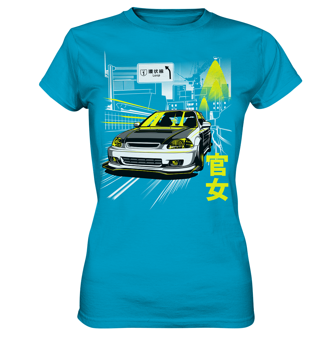 Kanjozoku Honda Civic EK - Ladies Premium Shirt - MotoMerch.de