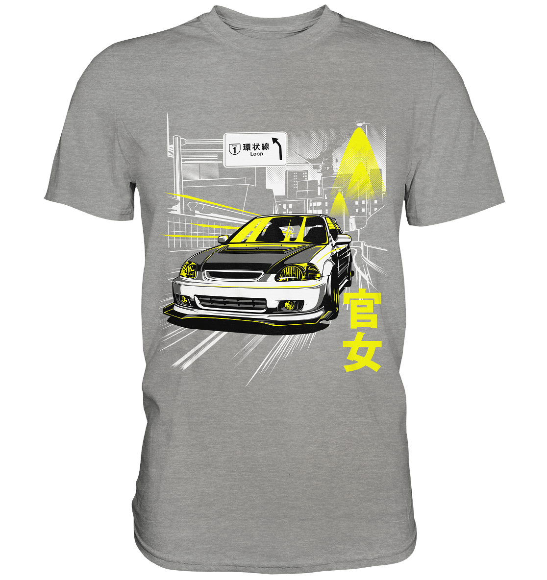 Kanjozoku Honda Civic EK - Premium Shirt - MotoMerch.de