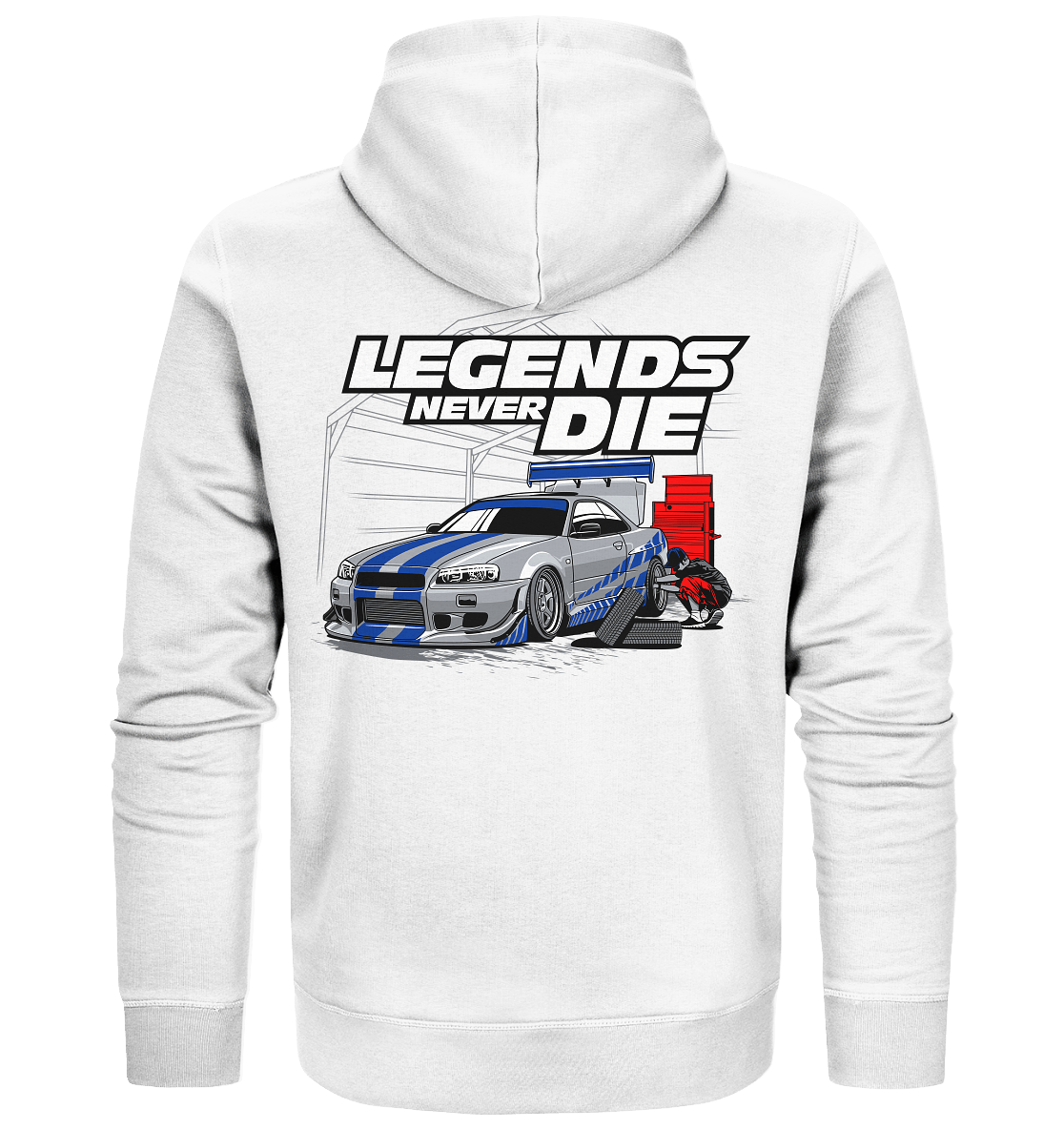 Legends never die R34 GT_R - Organic Zipper - MotoMerch.de