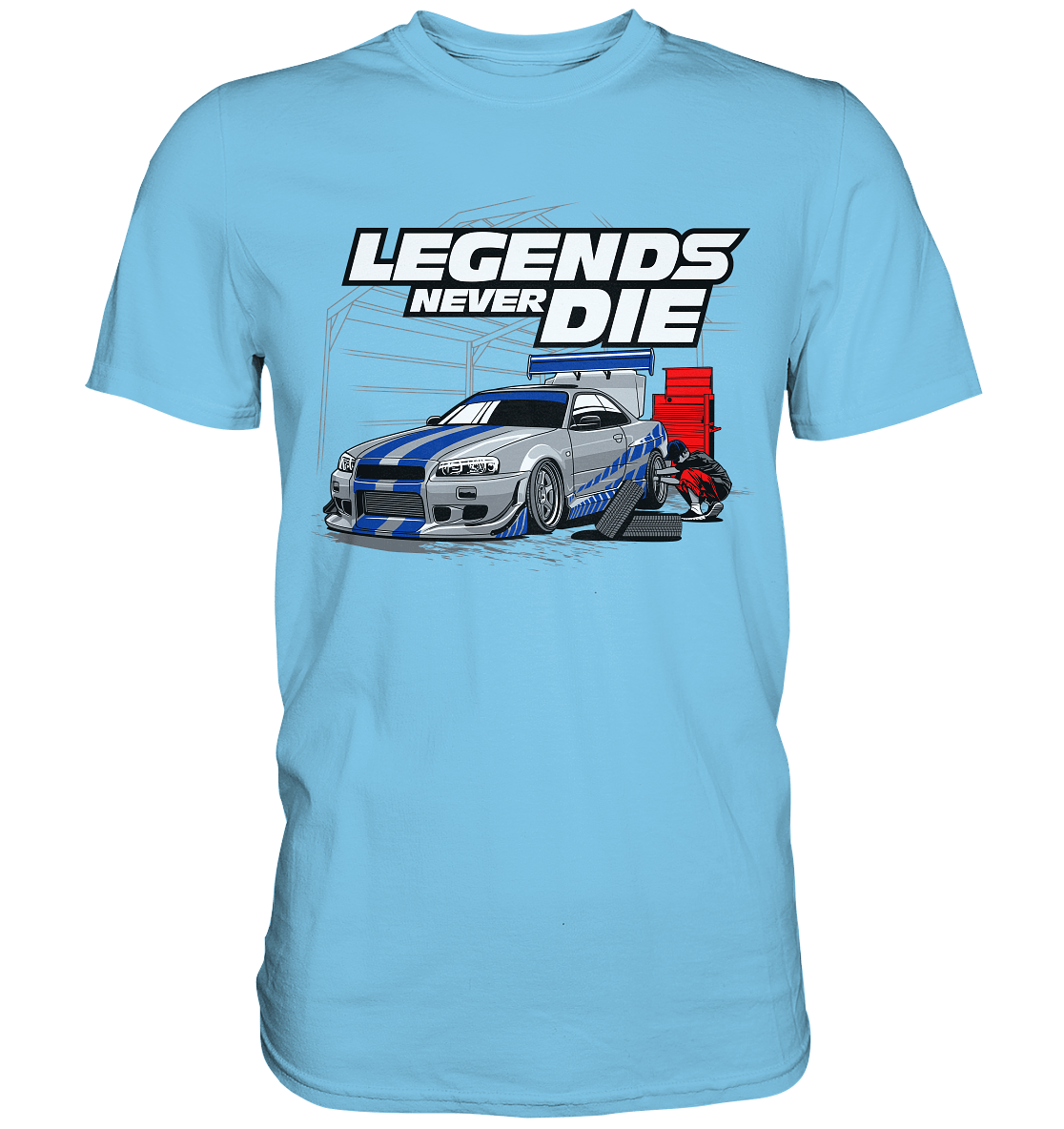 Legends never die R34 GT_R - Premium Shirt - MotoMerch.de