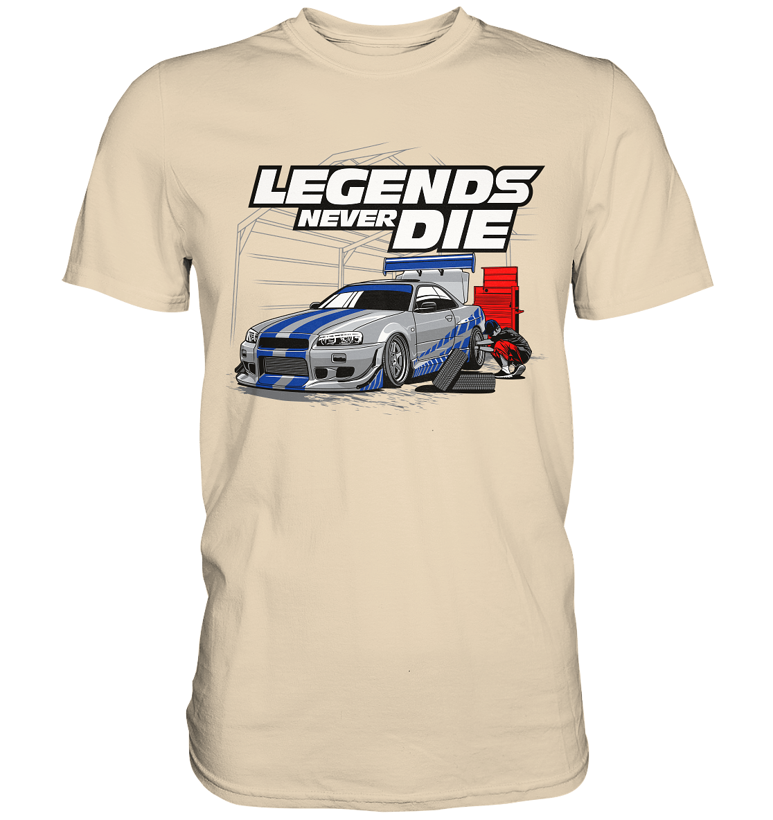 Legends never die R34 GT_R - Premium Shirt - MotoMerch.de