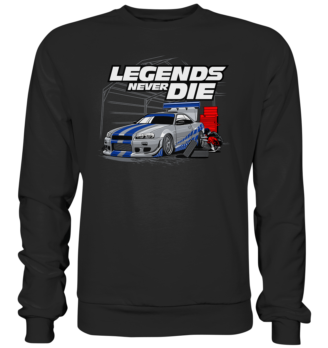 Legends never die R34 GT_R - Premium Sweatshirt - MotoMerch.de