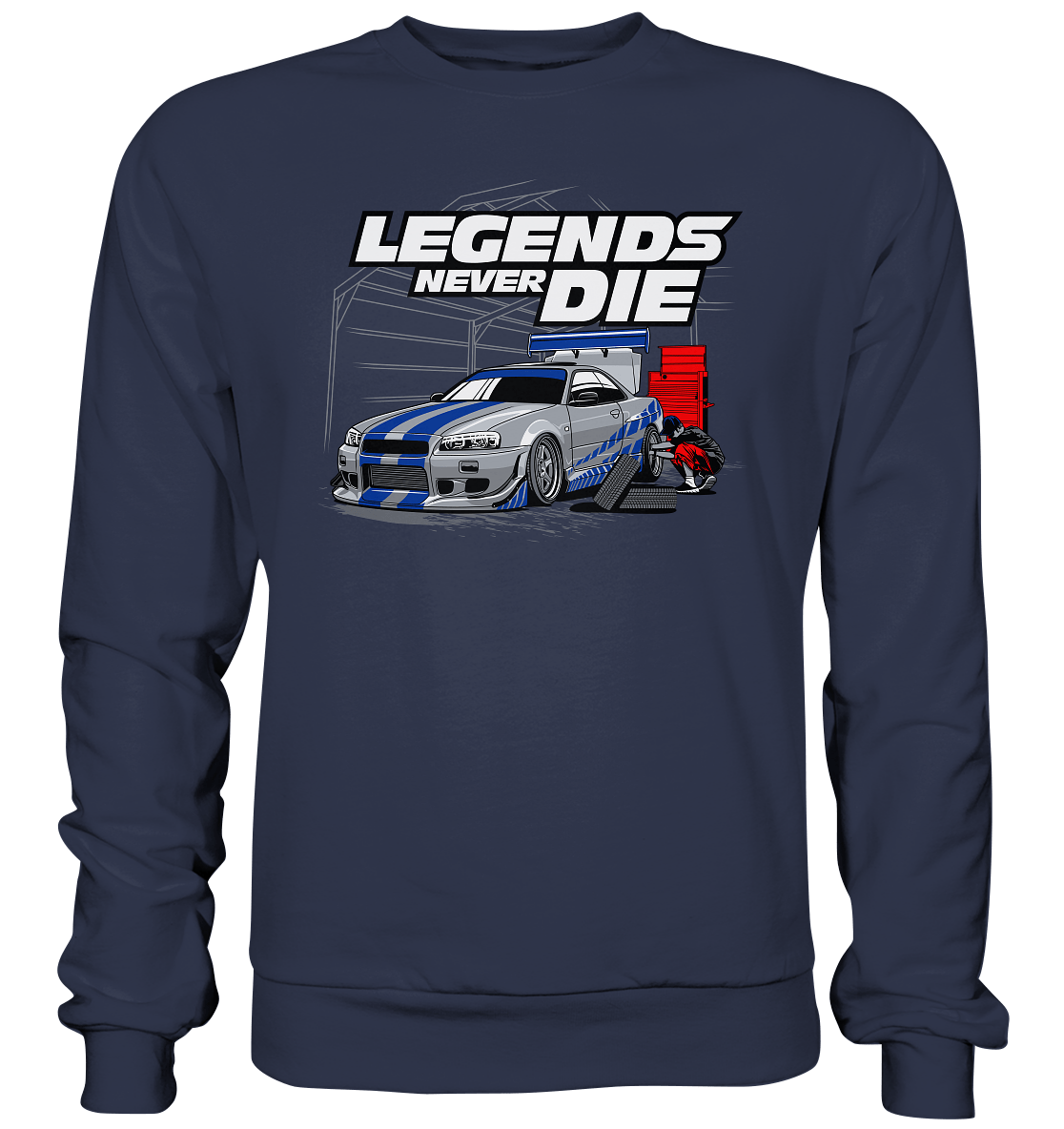 Legends never die R34 GT_R - Premium Sweatshirt - MotoMerch.de