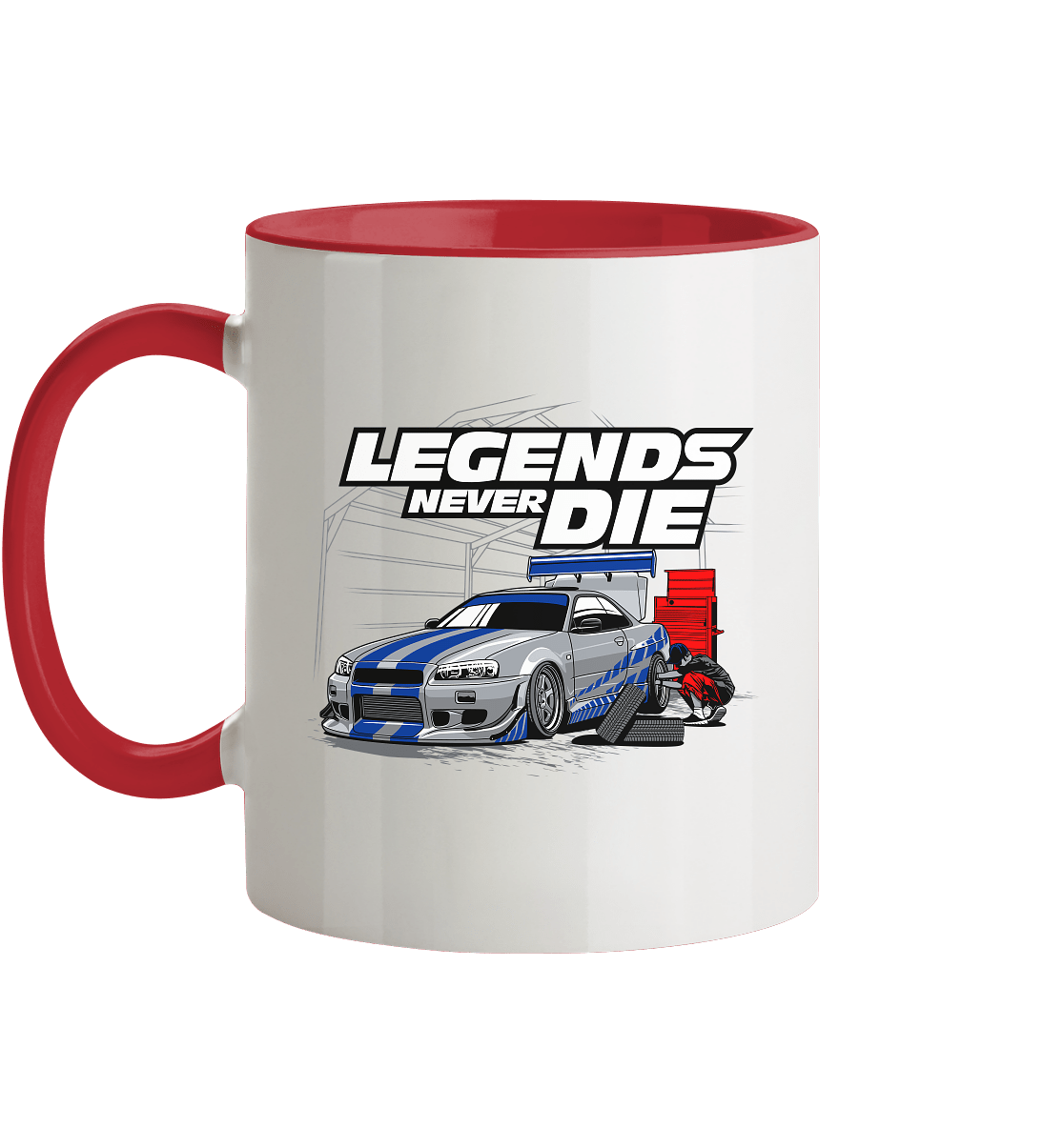 Legends never die R34 GT_R - Tasse zweifarbig - MotoMerch.de