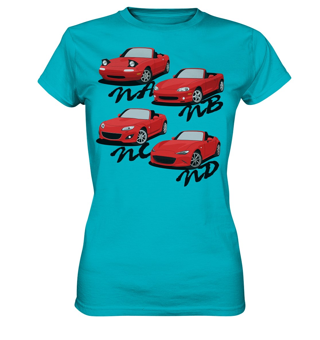 Mazda Miata Family - Ladies Premium Shirt - MotoMerch.de