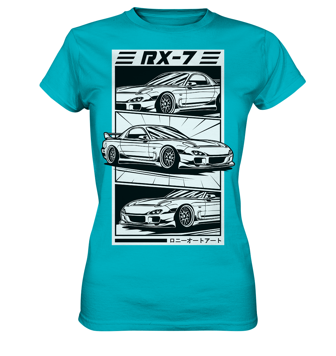 Mazda RX-7 FD Collage - Ladies Premium Shirt - MotoMerch.de