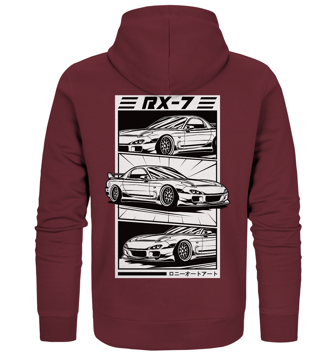 Mazda RX-7 FD Collage - Organic Zipper - MotoMerch.de