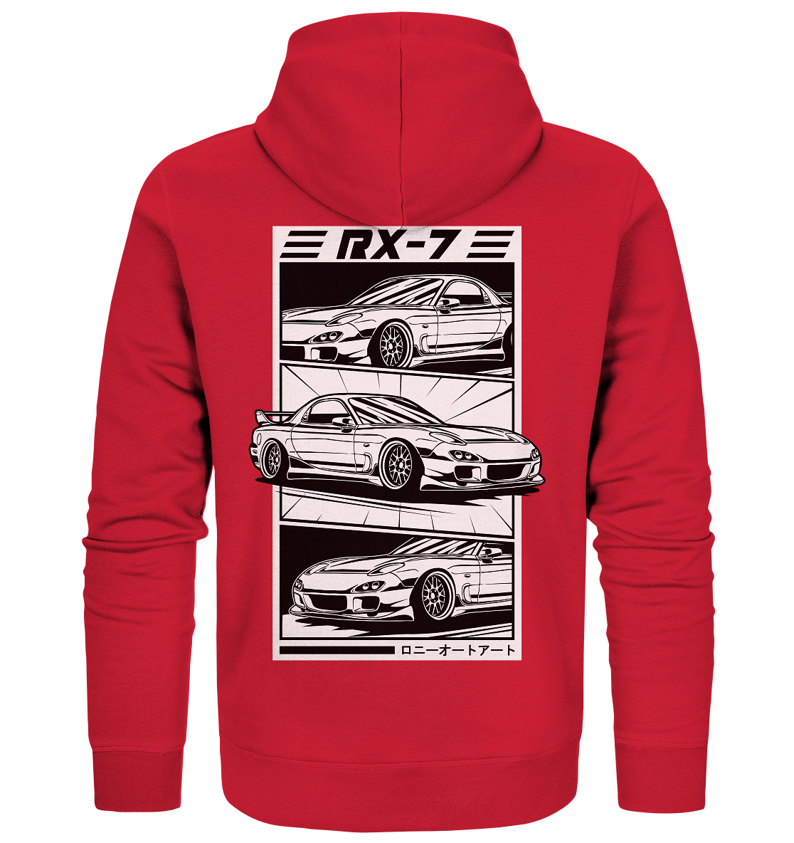 Mazda RX-7 FD Collage - Organic Zipper - MotoMerch.de