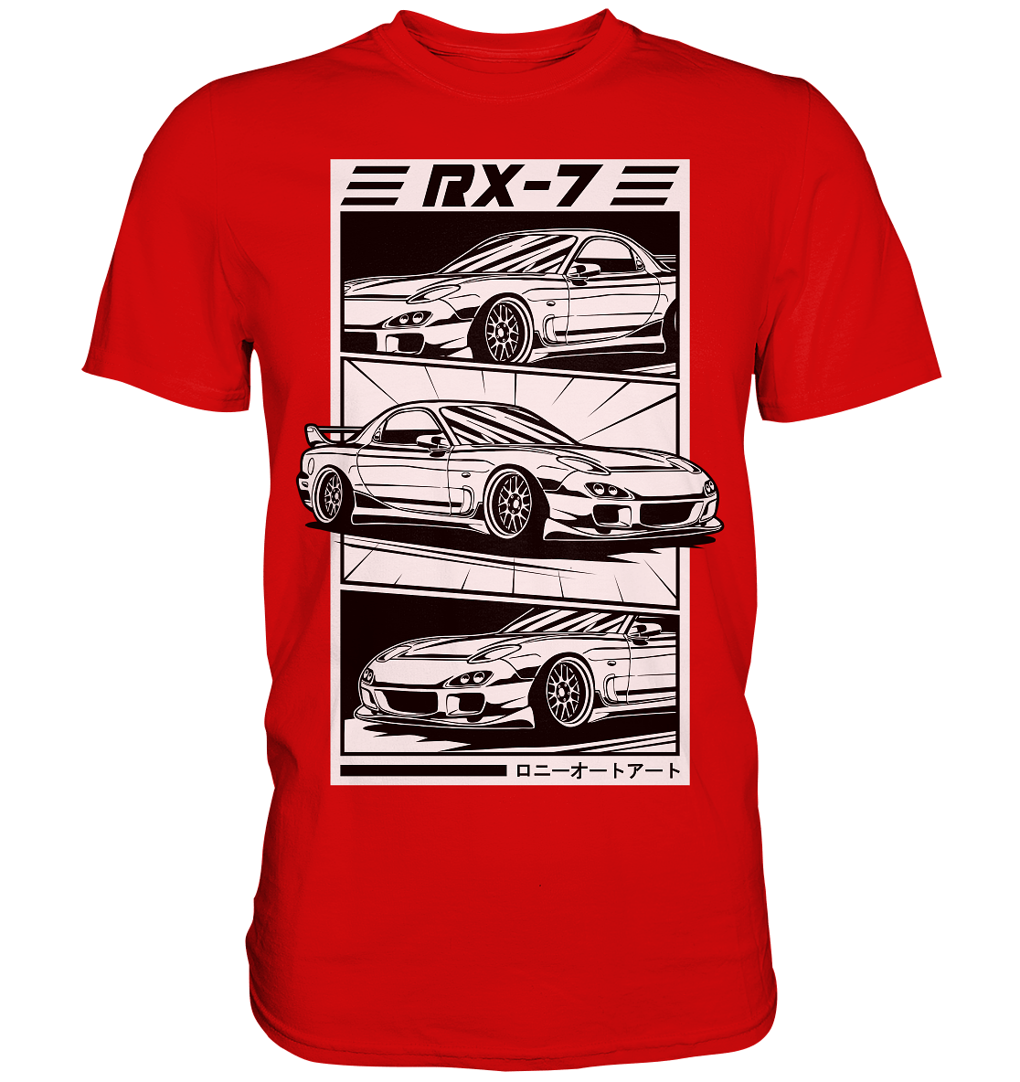 Mazda RX-7 FD Collage - Premium Shirt - MotoMerch.de