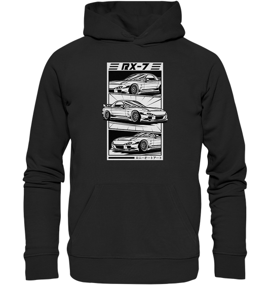 Mazda RX-7 FD Collage - Premium Unisex Hoodie - MotoMerch.de