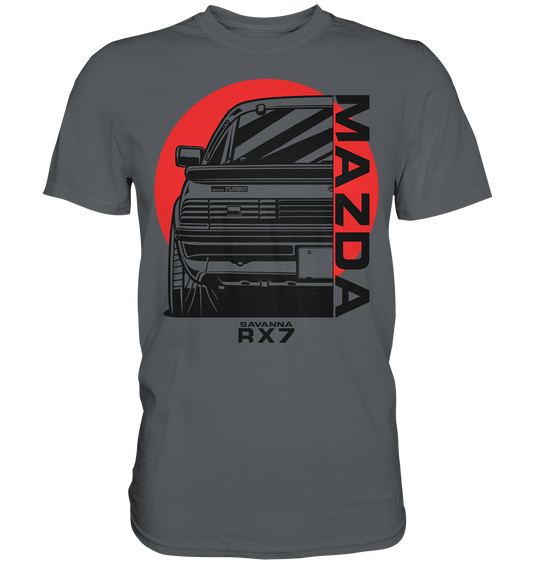Mazda RX7 Savanna Heck - Premium Shirt - MotoMerch.de
