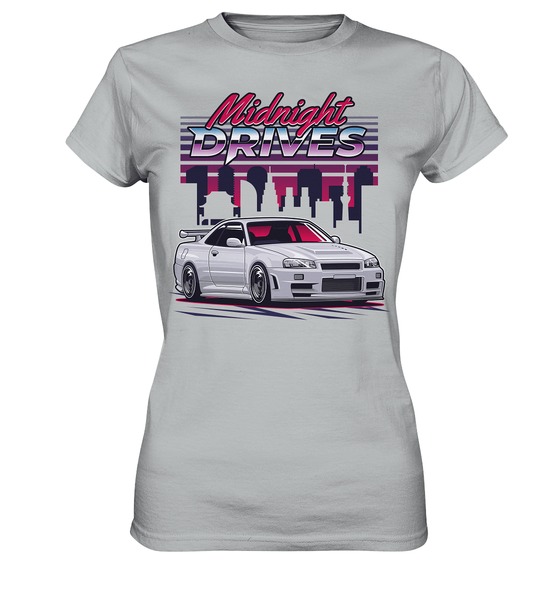 Midnight Drives R34 - Ladies Premium Shirt - MotoMerch.de