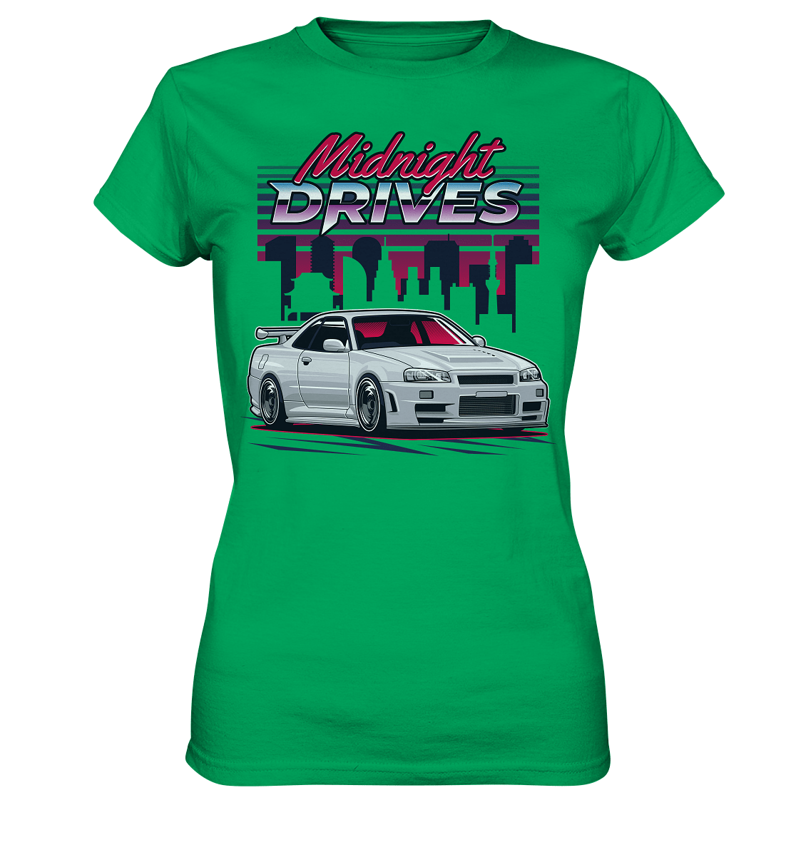 Midnight Drives R34 - Ladies Premium Shirt - MotoMerch.de