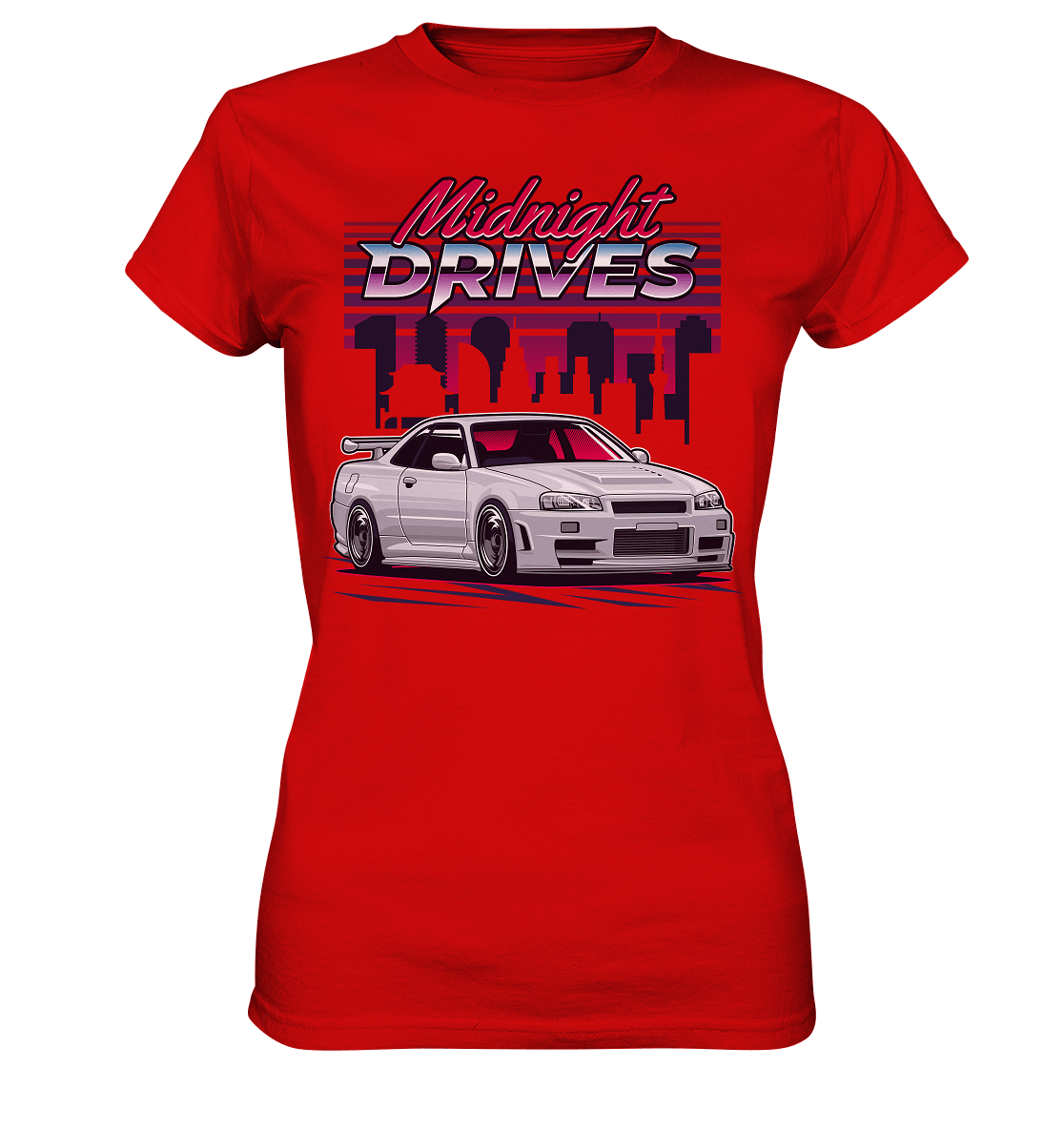 Midnight Drives R34 - Ladies Premium Shirt - MotoMerch.de