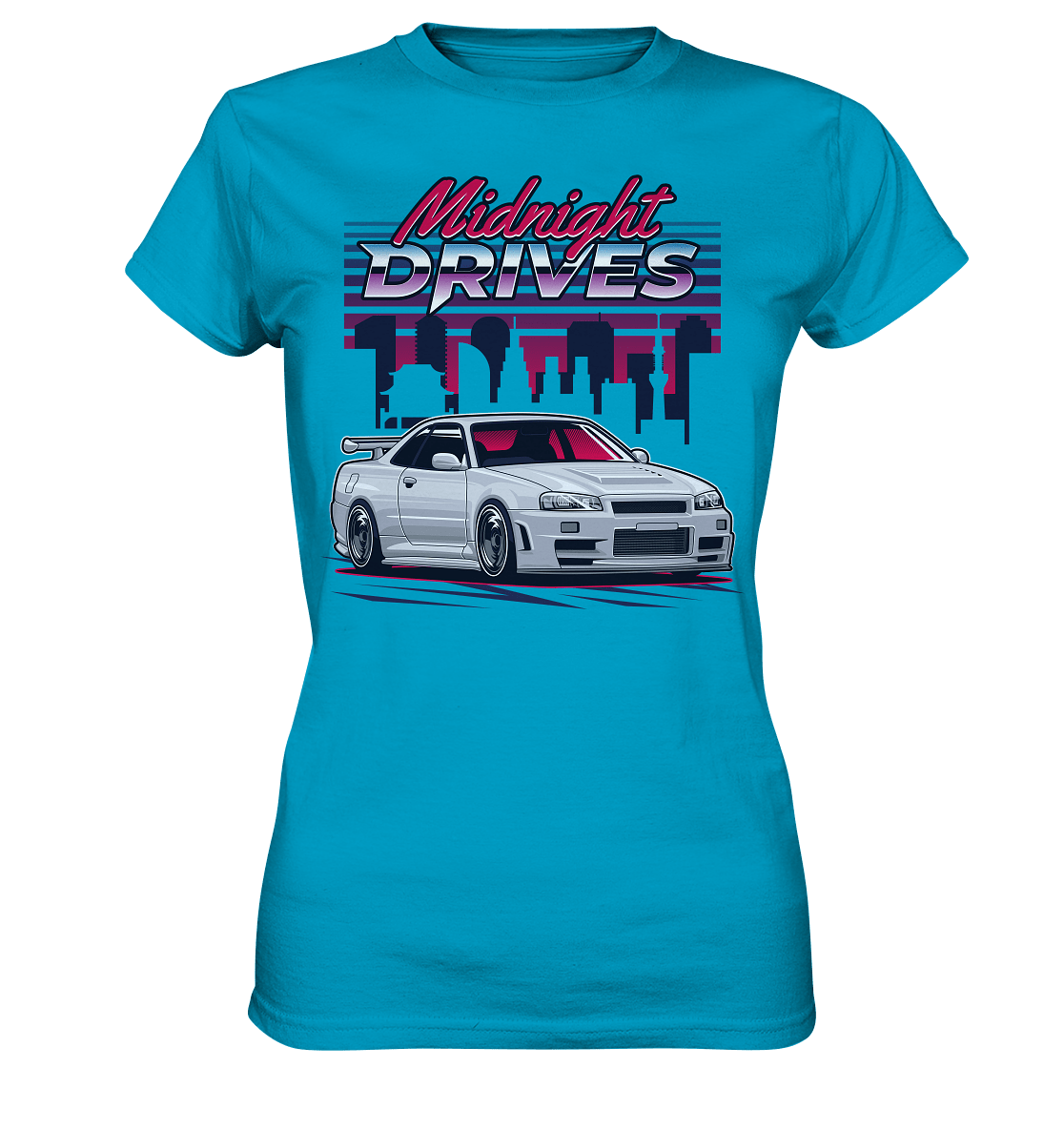 Midnight Drives R34 - Ladies Premium Shirt - MotoMerch.de