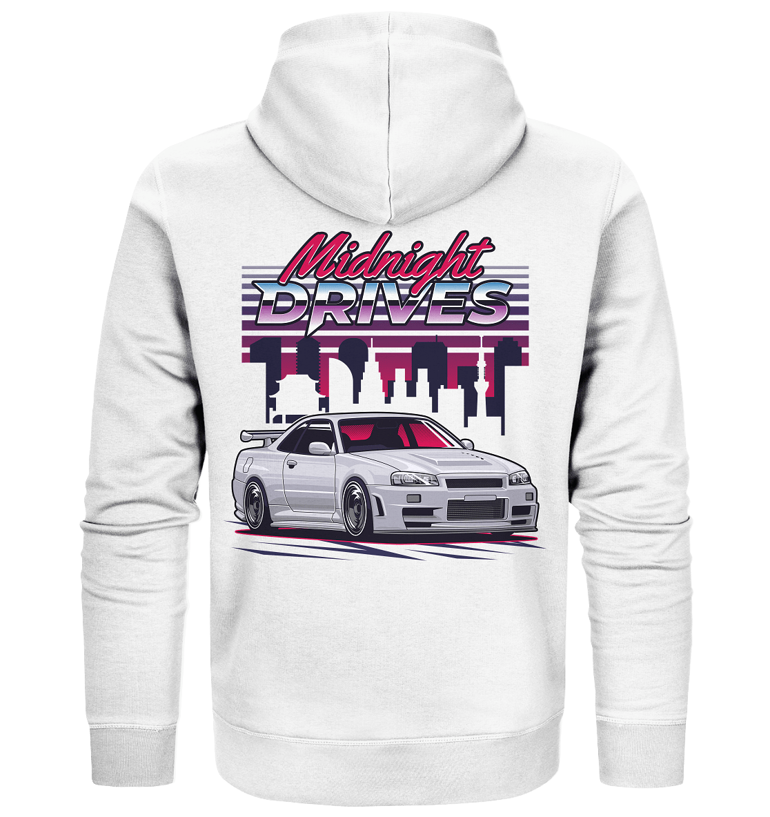 Midnight Drives R34 - Organic Zipper - MotoMerch.de