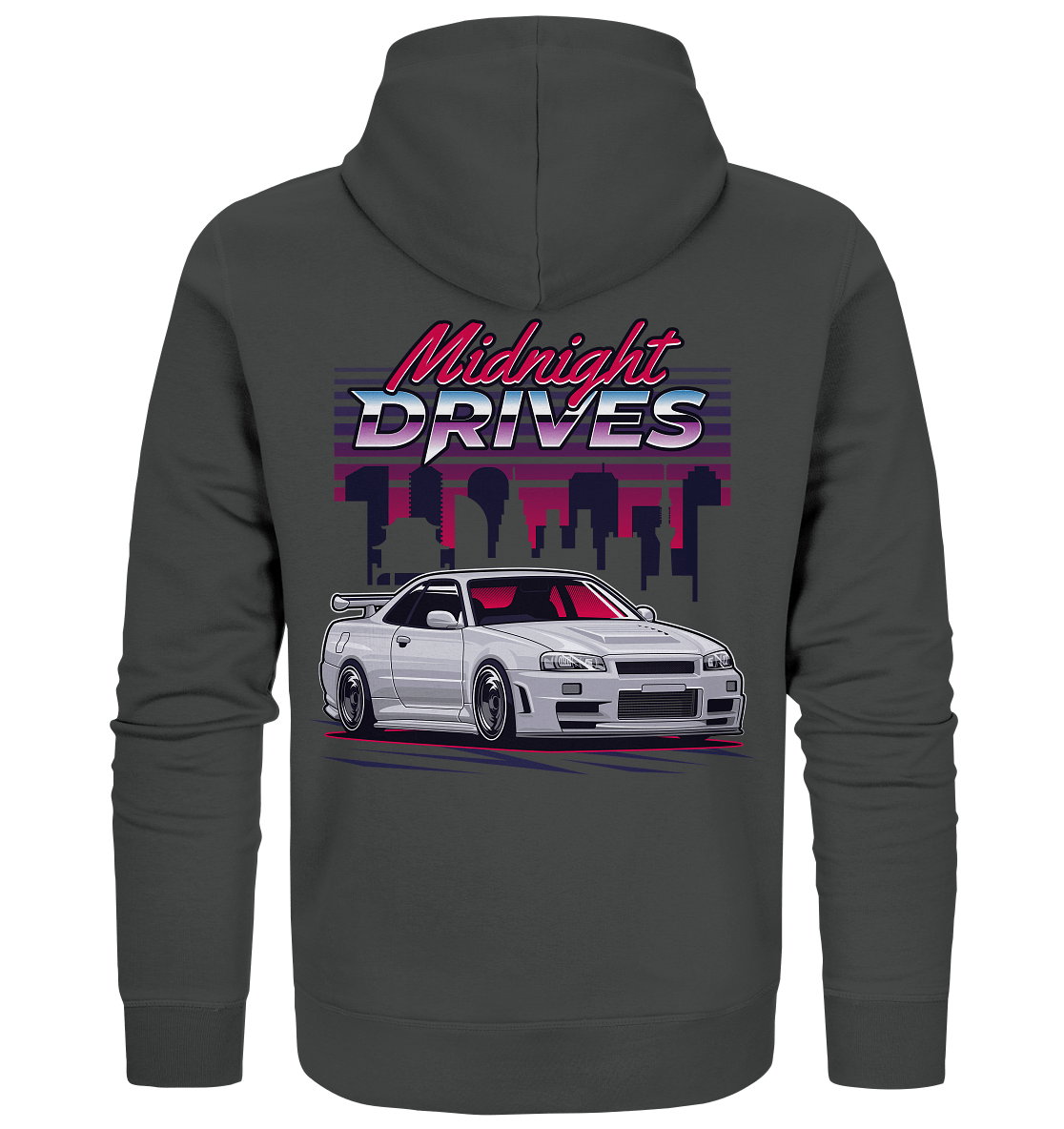 Midnight Drives R34 - Organic Zipper - MotoMerch.de