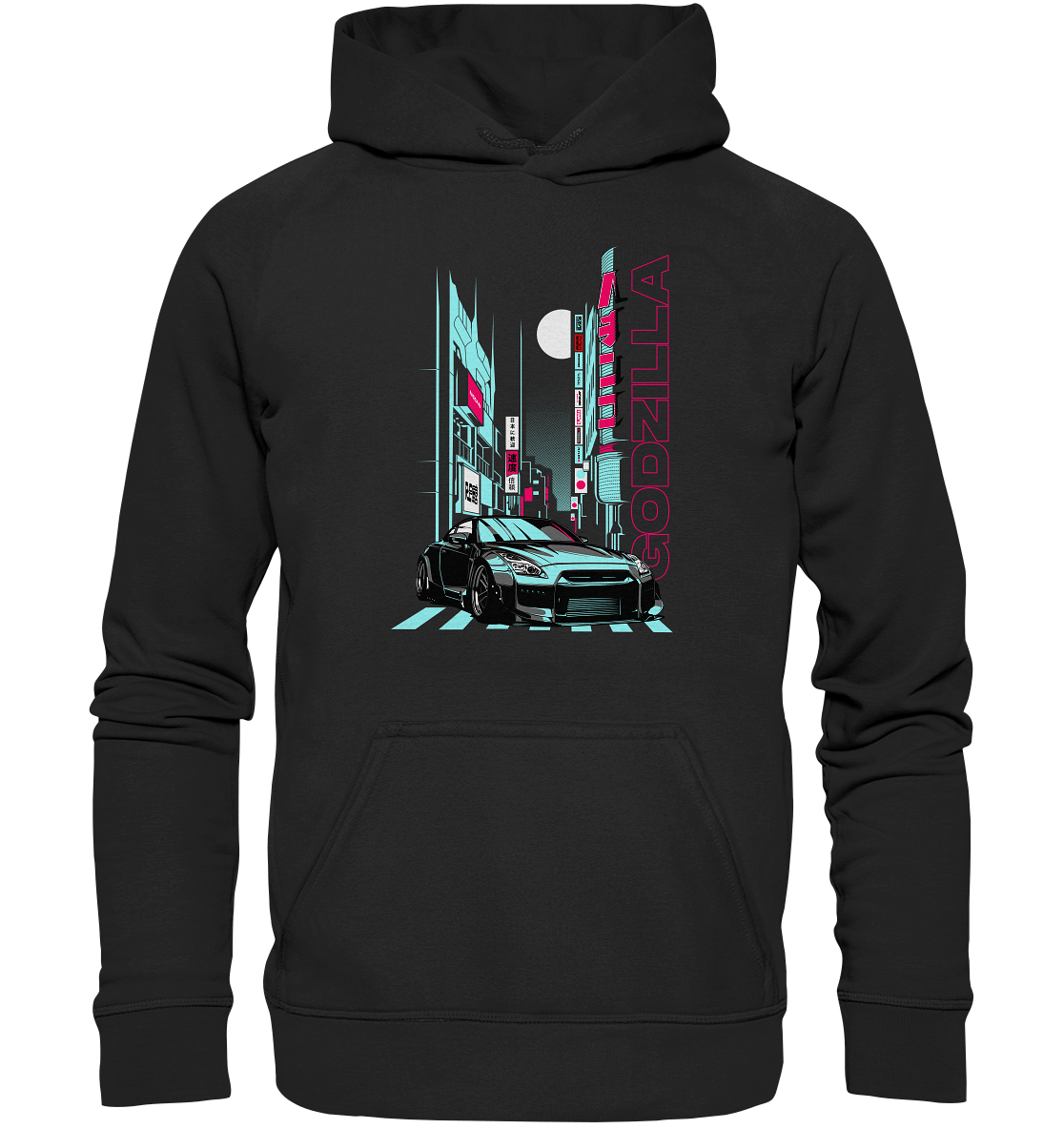 Neon Aesthetic R35 GTR - Basic Unisex Hoodie - MotoMerch.de