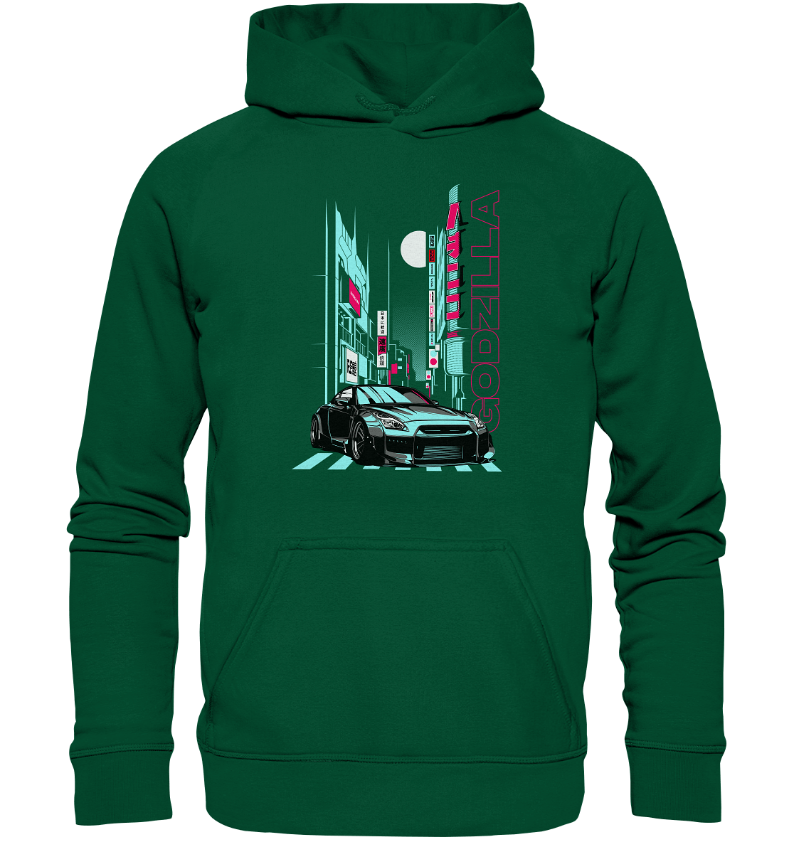 Neon Aesthetic R35 GTR - Basic Unisex Hoodie - MotoMerch.de