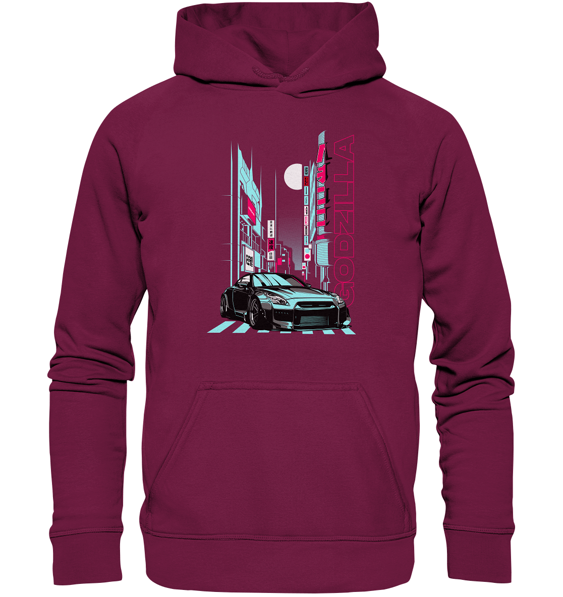 Neon Aesthetic R35 GTR - Basic Unisex Hoodie - MotoMerch.de