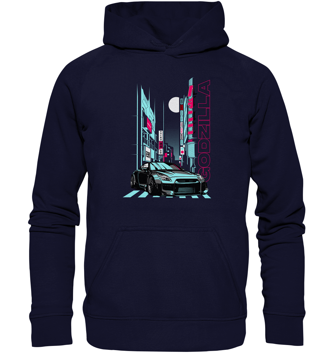 Neon Aesthetic R35 GTR - Basic Unisex Hoodie - MotoMerch.de