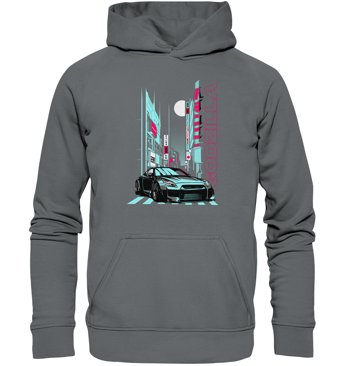 Neon Aesthetic R35 GTR - Basic Unisex Hoodie - MotoMerch.de