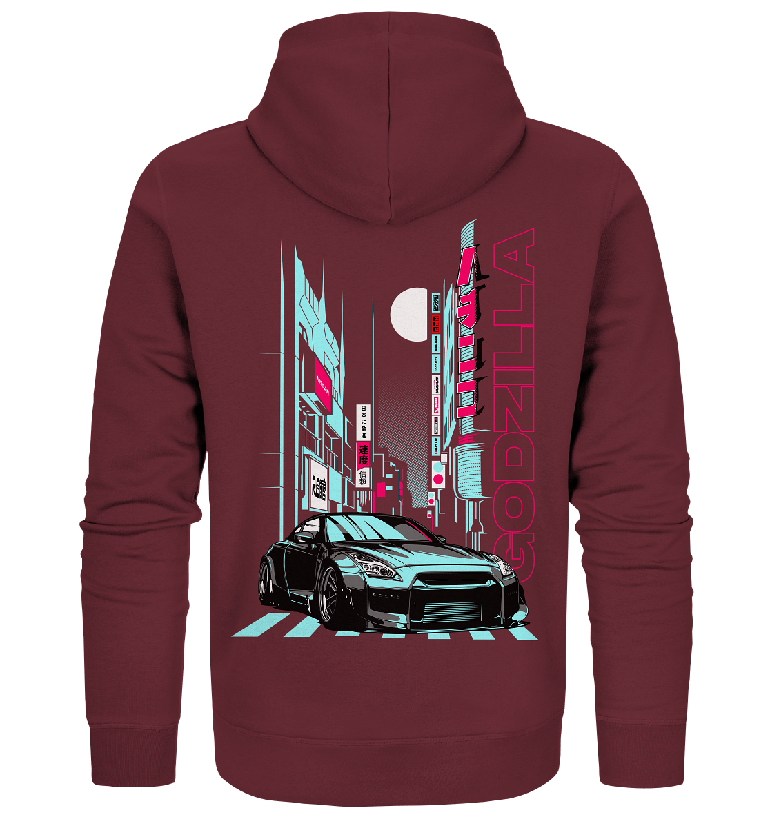 Neon Aesthetic R35 GTR - Organic Zipper - MotoMerch.de