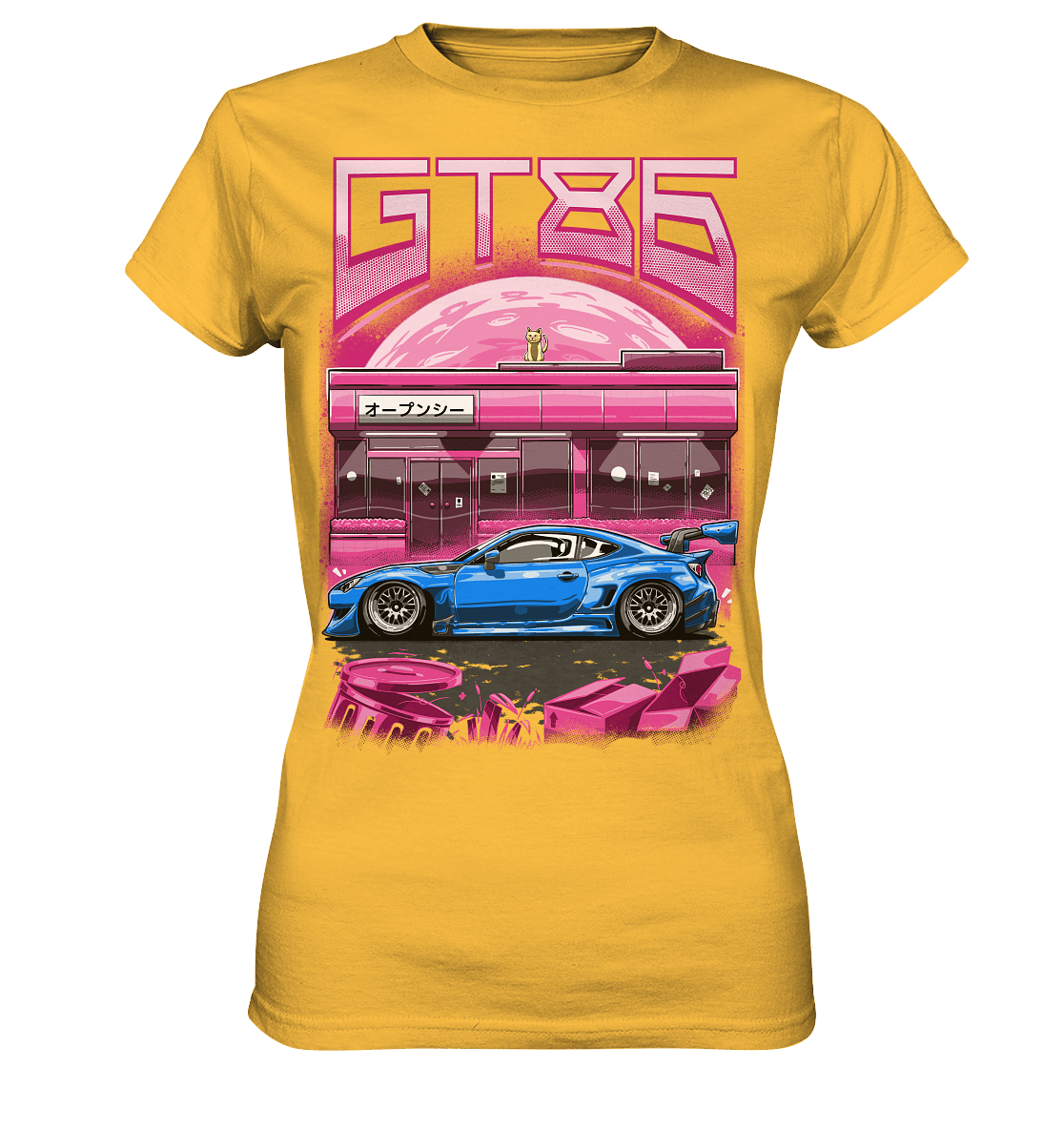 Neon Widebody GT86 - Ladies Premium Shirt - MotoMerch.de