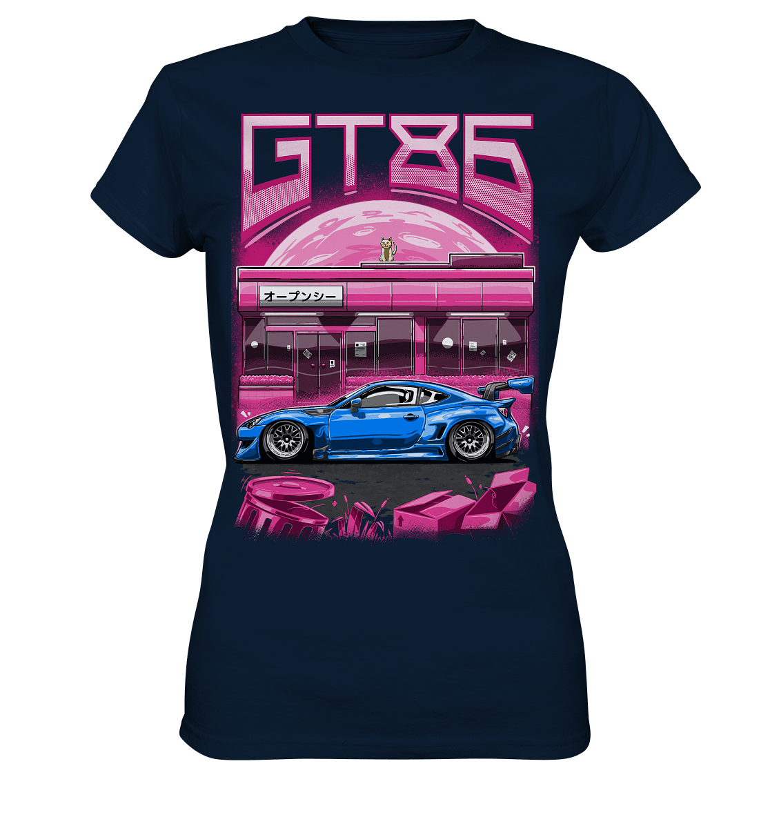 Neon Widebody GT86 - Ladies Premium Shirt - MotoMerch.de