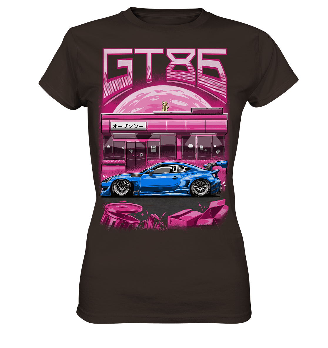 Neon Widebody GT86 - Ladies Premium Shirt - MotoMerch.de