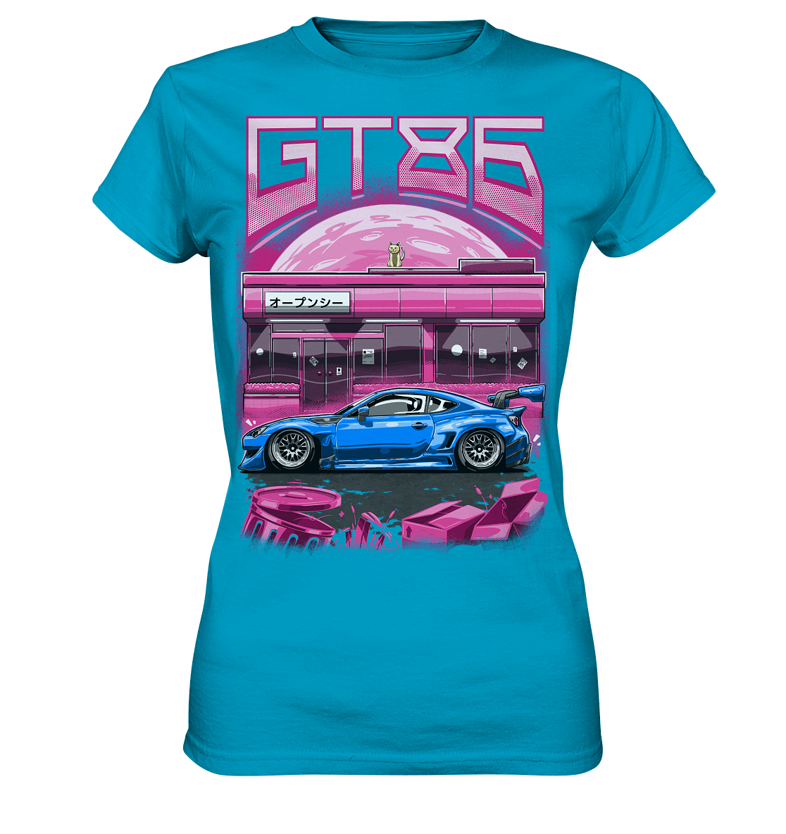 Neon Widebody GT86 - Ladies Premium Shirt - MotoMerch.de