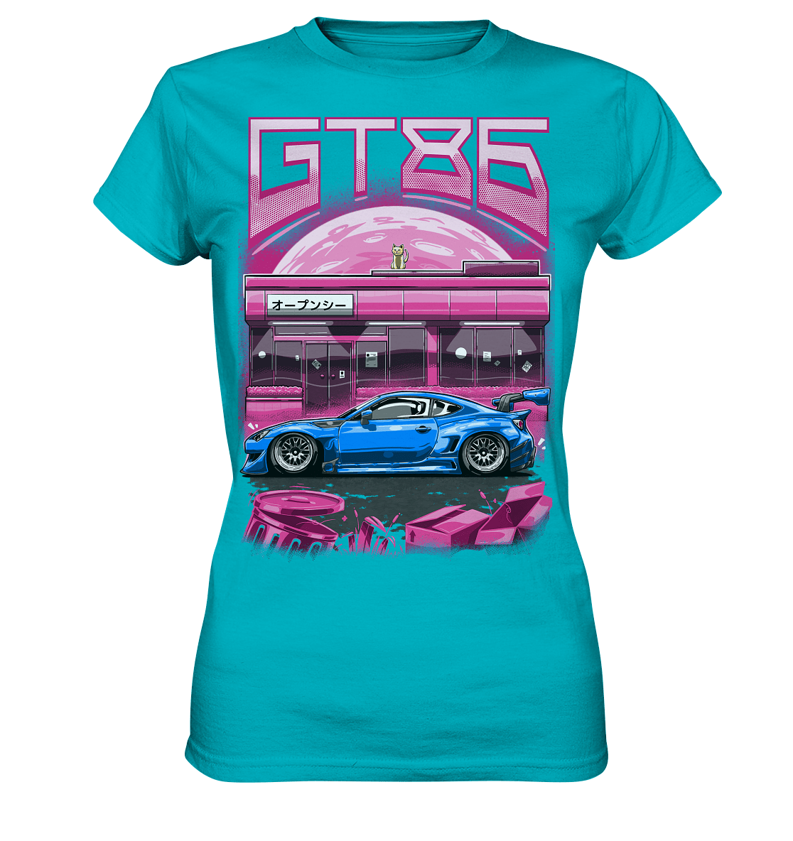 Neon Widebody GT86 - Ladies Premium Shirt - MotoMerch.de