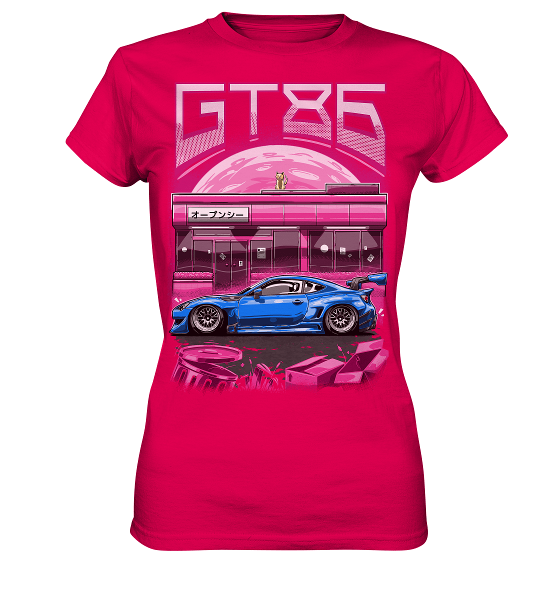 Neon Widebody GT86 - Ladies Premium Shirt - MotoMerch.de