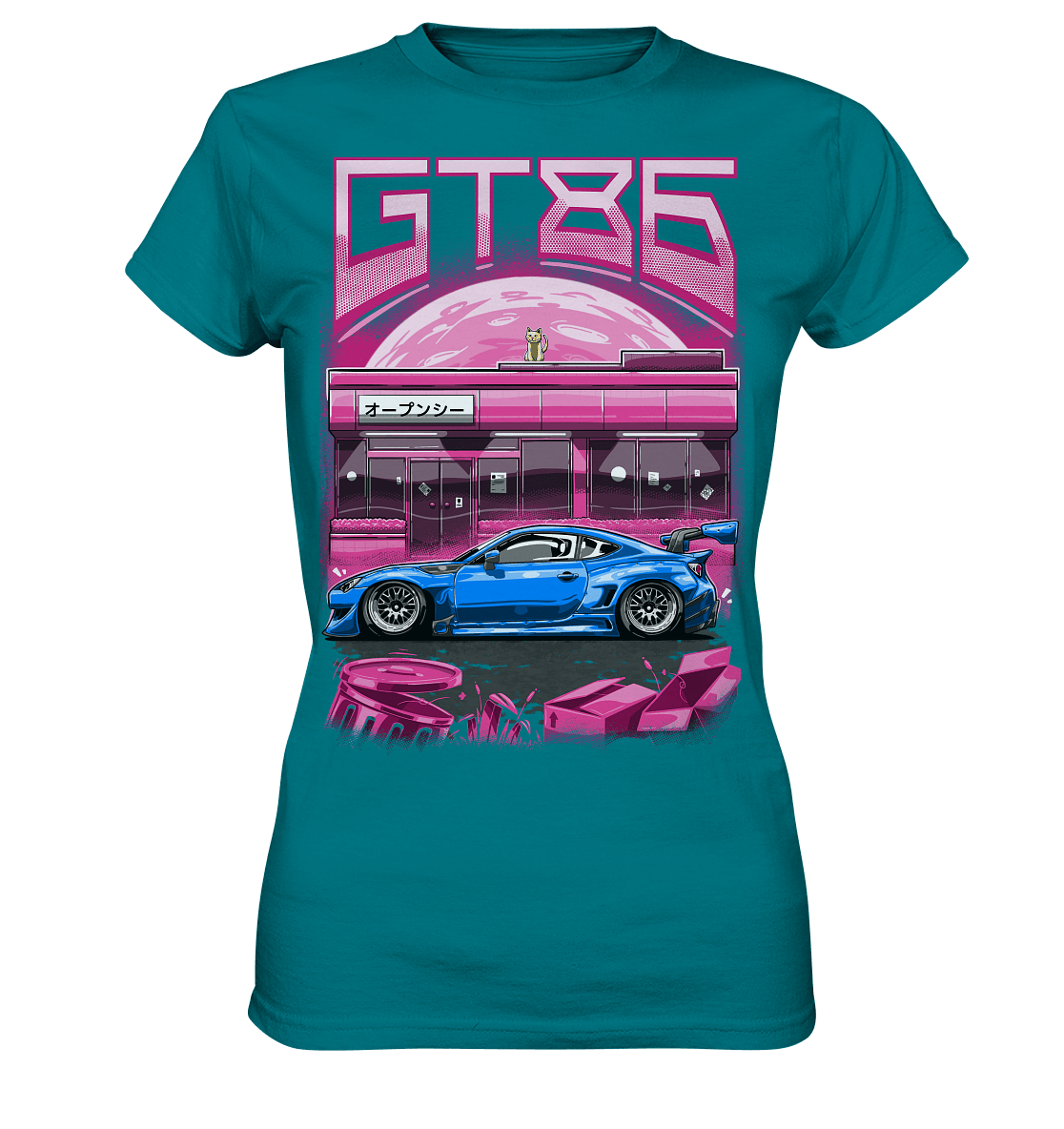 Neon Widebody GT86 - Ladies Premium Shirt - MotoMerch.de