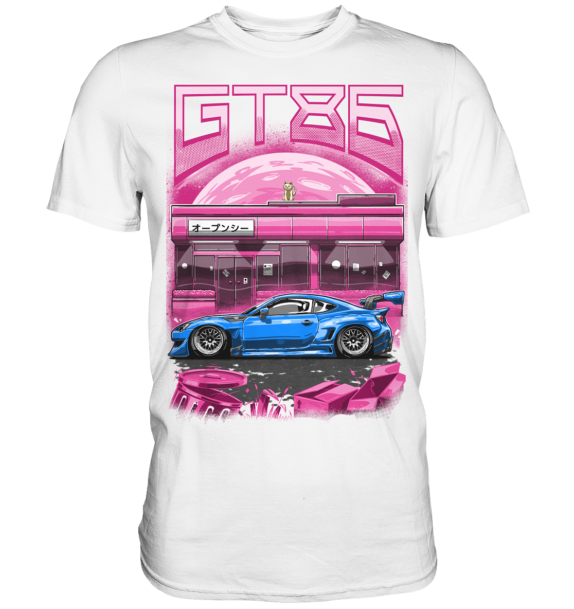 Neon Widebody GT86 - Premium Shirt - MotoMerch.de