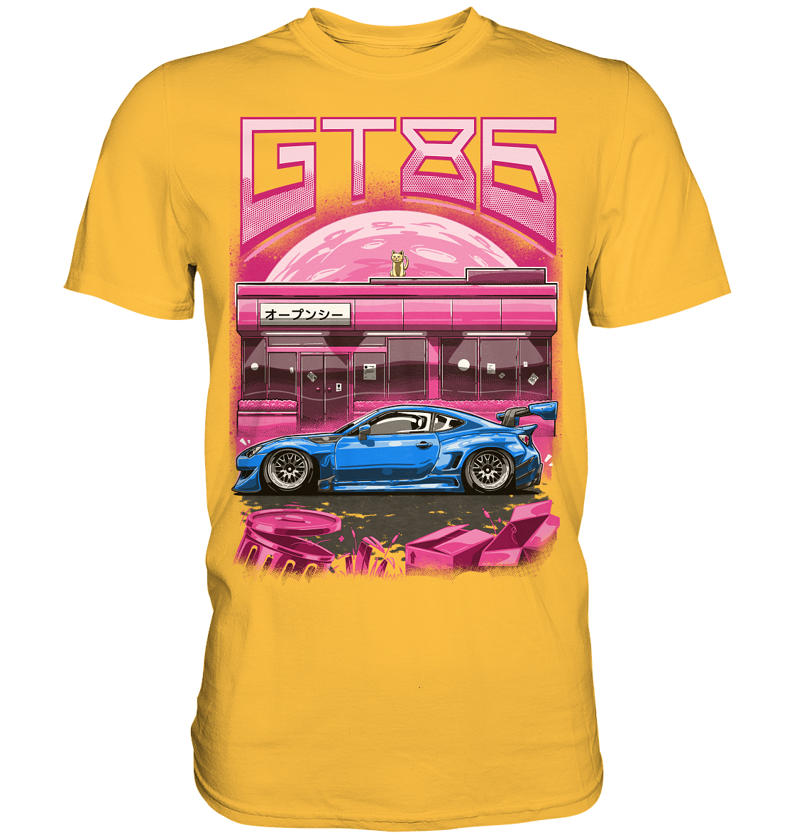 Neon Widebody GT86 - Premium Shirt - MotoMerch.de