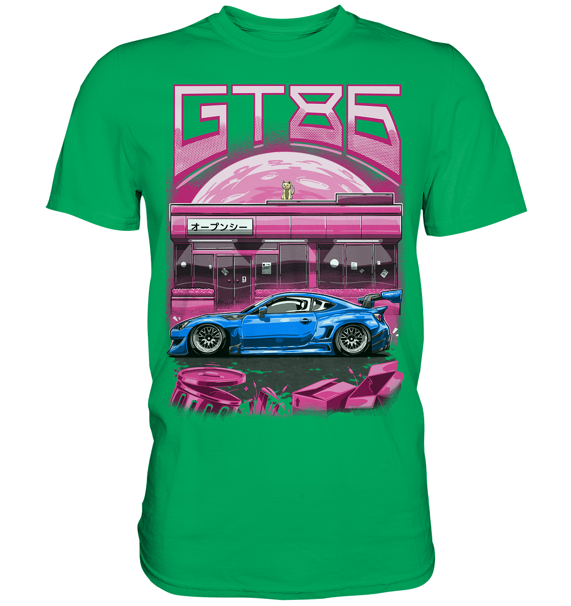 Neon Widebody GT86 - Premium Shirt - MotoMerch.de