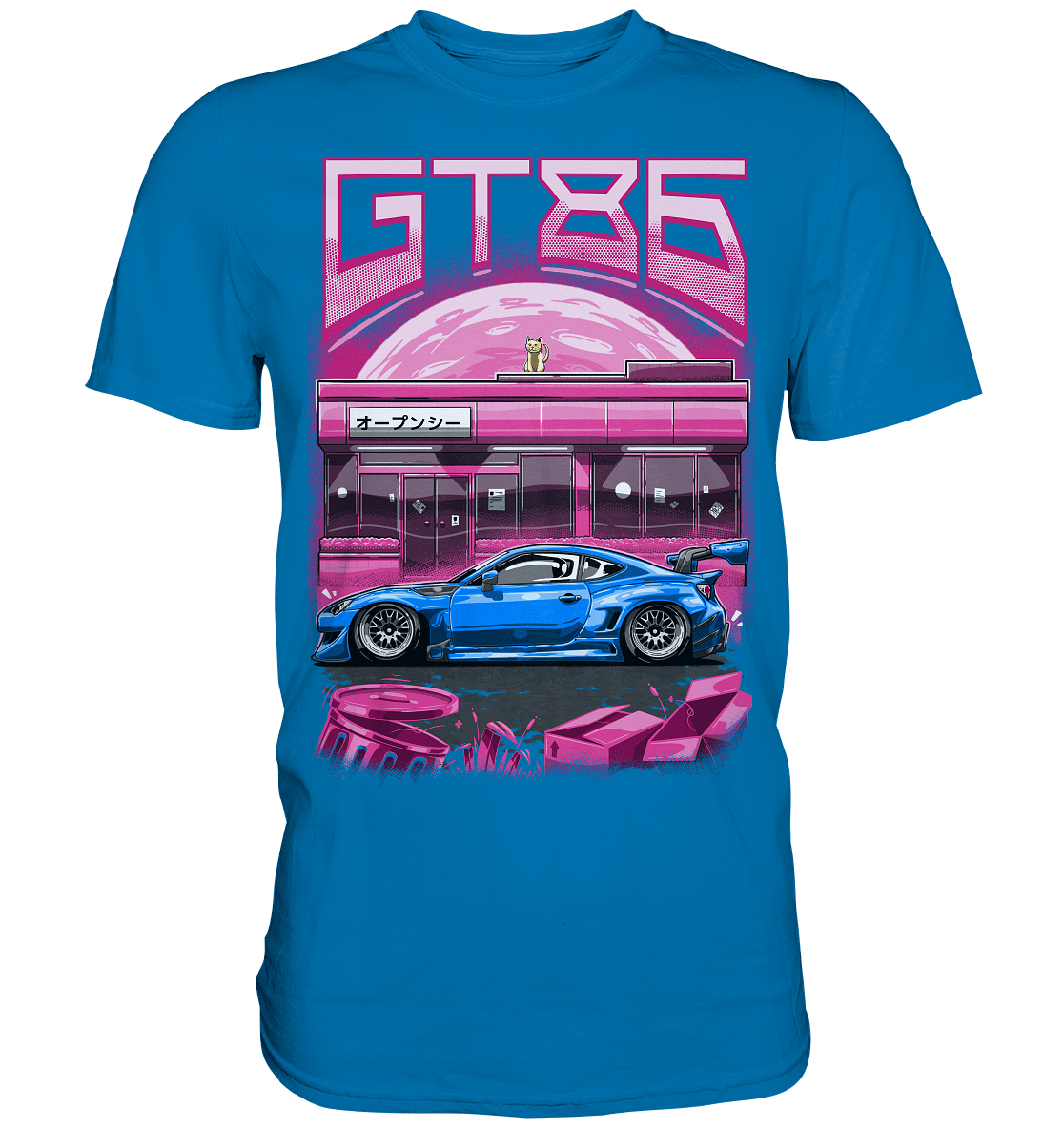 Neon Widebody GT86 - Premium Shirt - MotoMerch.de