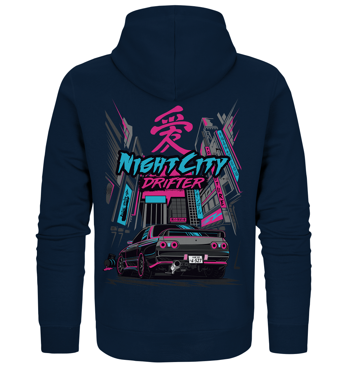 NightCity Skyline R32 - Organic Zipper - MotoMerch.de