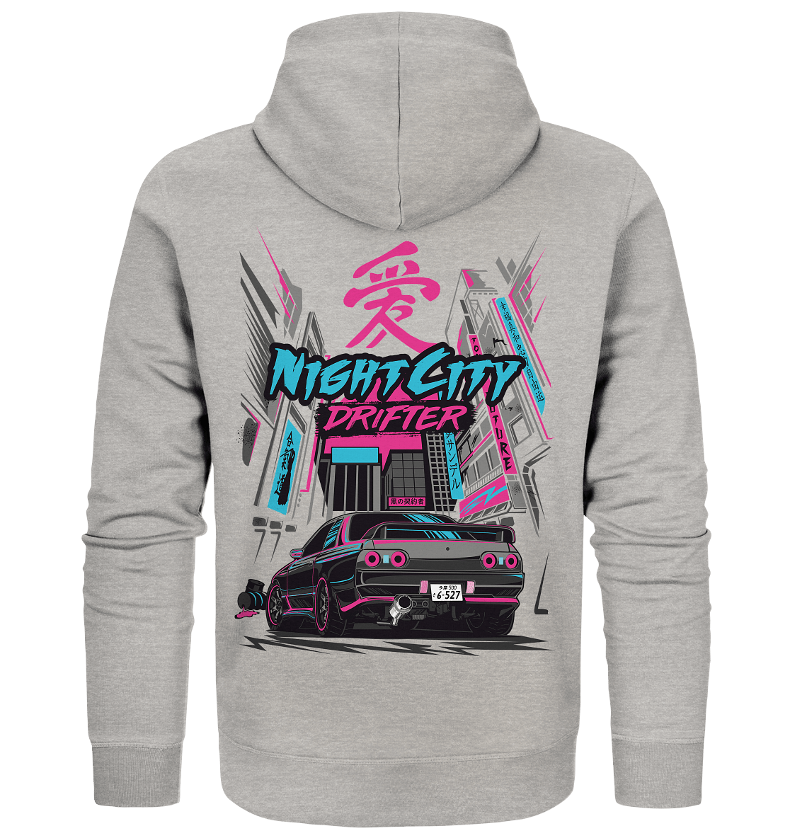 NightCity Skyline R32 - Organic Zipper - MotoMerch.de