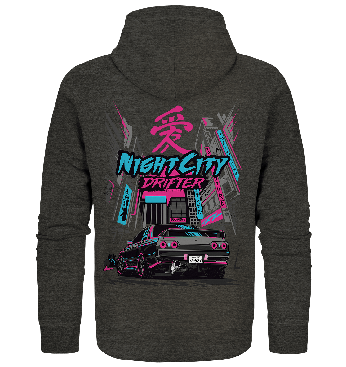 NightCity Skyline R32 - Organic Zipper - MotoMerch.de