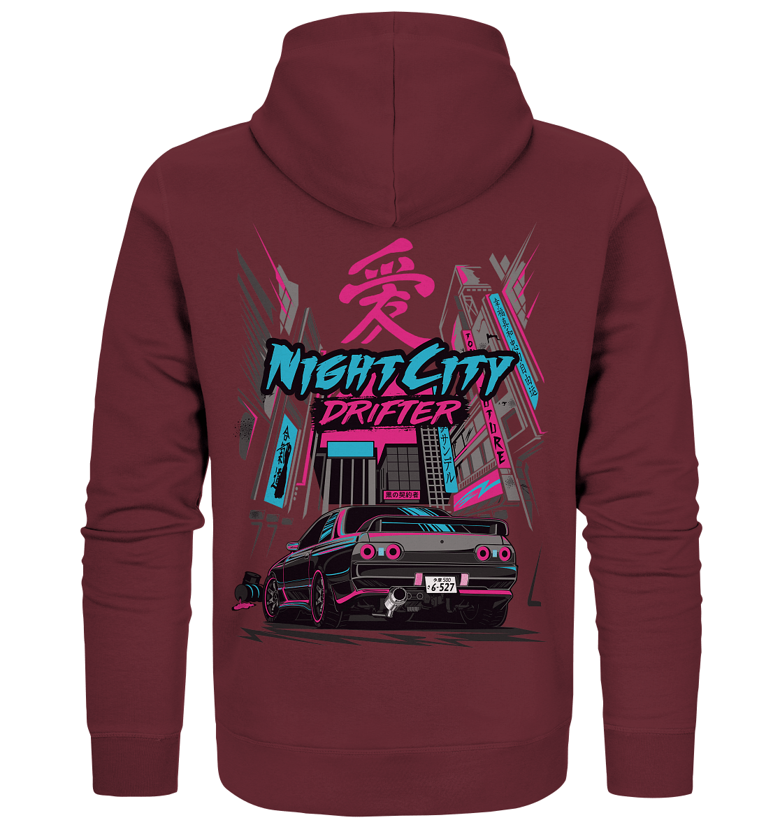 NightCity Skyline R32 - Organic Zipper - MotoMerch.de