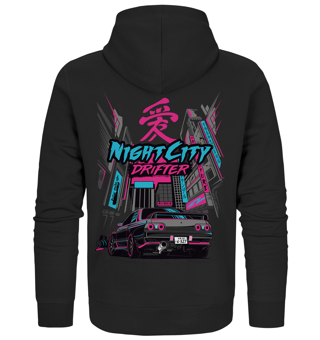 NightCity Skyline R32 - Organic Zipper - MotoMerch.de