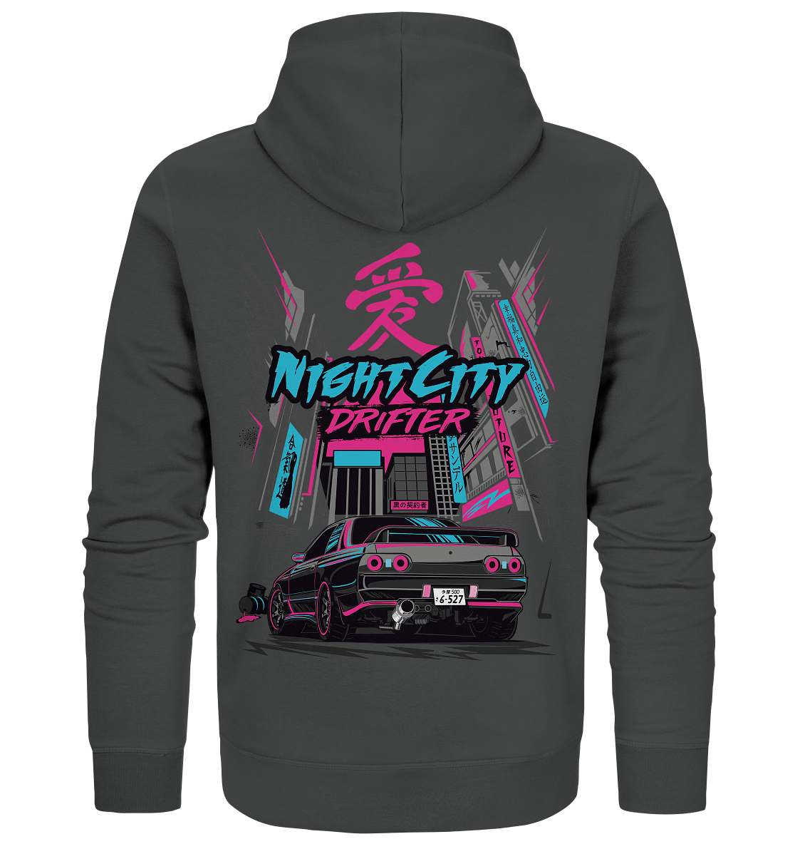 NightCity Skyline R32 - Organic Zipper - MotoMerch.de